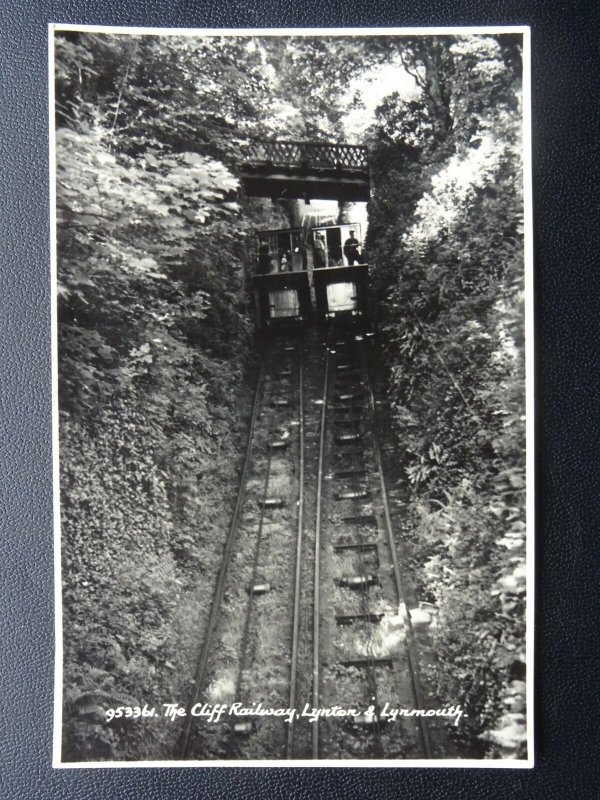 Devon LYNTON & LYNMOUTH The Cliff Railway - Old RP Postcard by E.A.S. & S. 