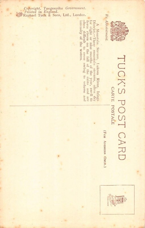 Tanzania Tanganyika Territory A Mountain Stream River vintage postcard