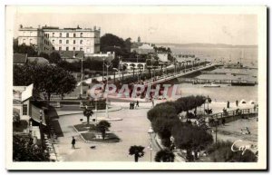 Old Postcard Arcachon Cote d & # 39Argent Boulevard Promenade and pier Thiers