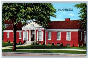 c1940 Lauderdale County Health Department Building Meridian Mississippi Postcard