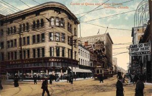 Corner Queen and Yonge Streets Toronto Ontario Canada 1913 postcard