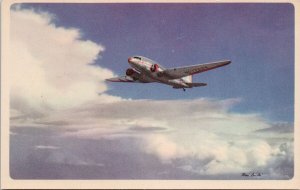 American Airlines Advertising Flagship Airplane Unused Litho Postcard H21