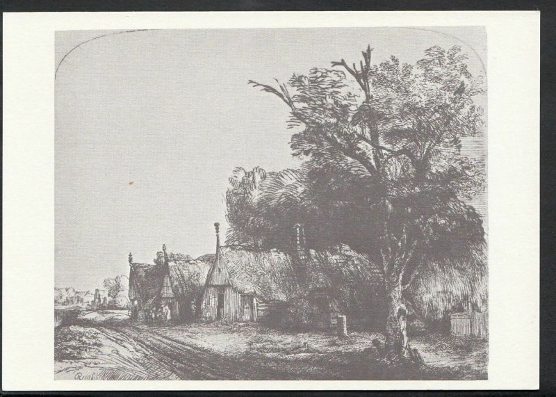 Artist Postcard - Rembrandt - Landscape With Three Gabled Cottages   RR1140