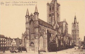 Belgium Gent Gand L'Eglise St Nicolas et le Beffroi