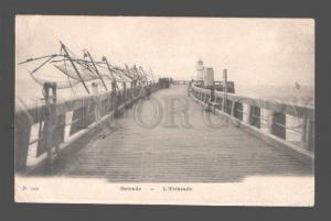 082698 LIGHTHOUSE in Ostende L'Estacade BELGIUM Vintage PC