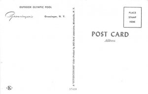 Outdoor Olympic Pool Grossinger, New York NY Postcard