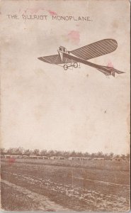 The Bleriot Monoplane Early Aviation Airplane Litho Postcard H34 *as is