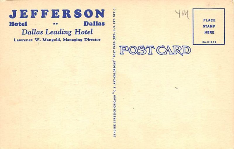 Hotel Jefferson - Dallas, Texas TX