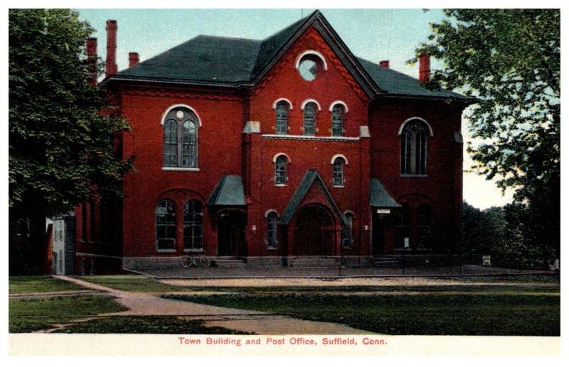 Connecticut  Suffield Town Building and Post Office