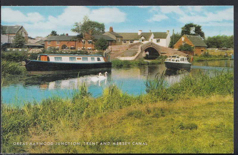 Staffordshire Postcard - Great Haywood Junction, Trent and Mersey Canal  RT44