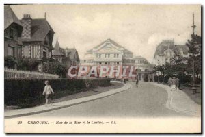 Postcard Old Street Cabourg Sea and Casino