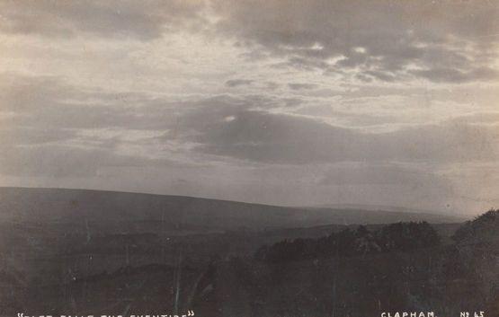 East Falls In Clapham Glorious Antique Real Photo Dusk London Postcard