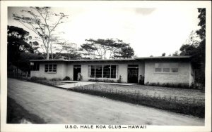 Oahu Hawaii HI USO Hale KOA Club Real Photo Postcard