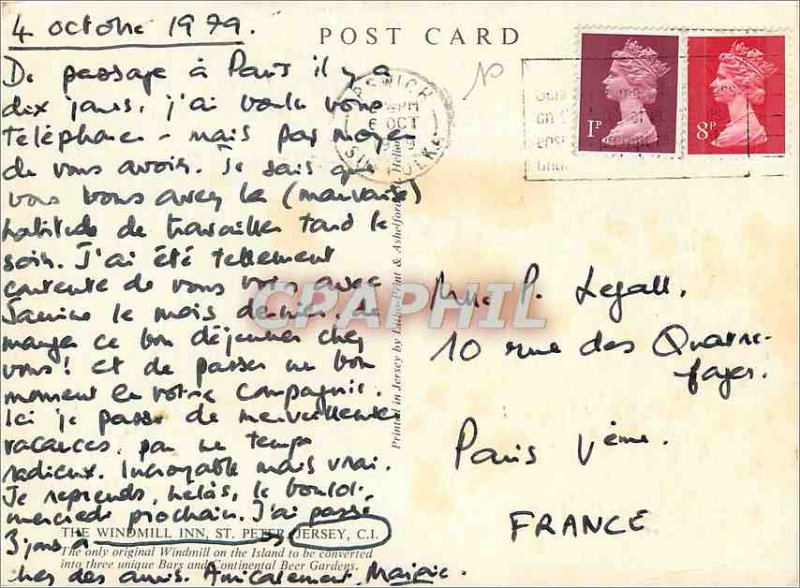 Modern Postcard The Windmil Inn St Peter Jersey CI