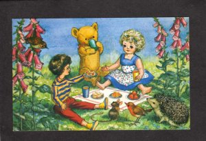 Animal Fantasy Molly Brett Teddy Bear Doll's Picnic Medici Society Postcard