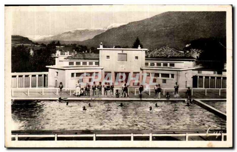 Old Postcard Vizille La Piscine Municipale The Interior