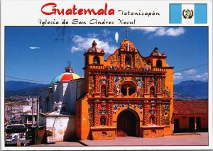 Guatemala Totonicapán Iglesia de San Andres Xecul Vintage Postcard BS.28