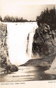 Quebec Canada 1940s RPPC Real Photo Postcard Montmorency Falls Waterfall