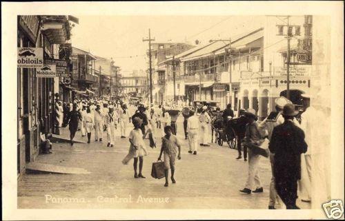 panama Central Avenue Navy Sailors 1930s RPPC