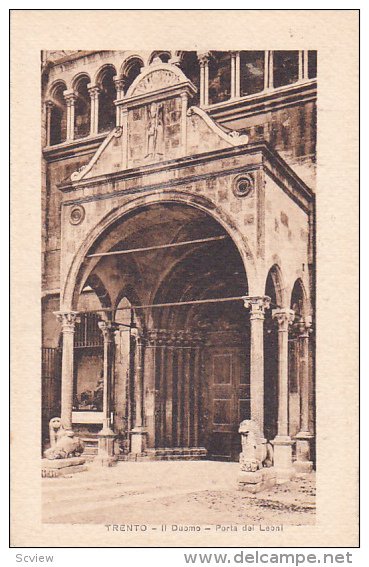 TRENTO, Italy, 1910-1920s; Il Duomo, Porta Dei Leoni