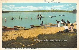 Bathing Time at Sand Beach - Highland Lake (Venoge, New York)