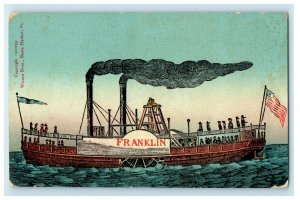 1909 Steamer Franklin By Champlain Transportation Company Unposted Postcard 