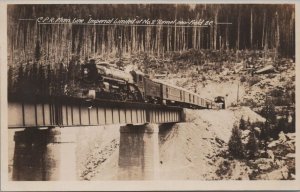 RPPC Postcard Railroad CPR Line Imperial Limited 2 Tunnel Near Field BC Canada