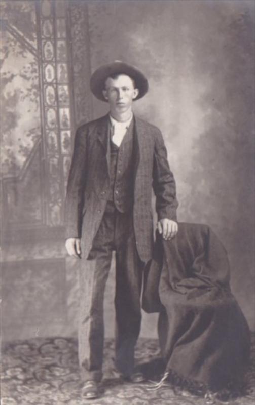 Man Posing In Suit Real Photo