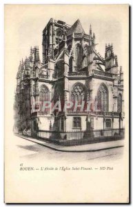 Old Postcard Rouen L & # 39Abside L & # 39Eglise Saint Vincent