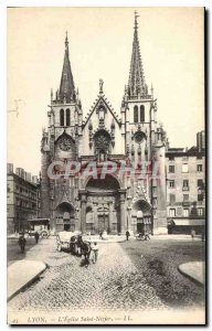 Postcard Old Lyon Eglise St Nizier