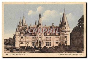Postcard Old Poully sur Loire Chateau du Nozet Facade south