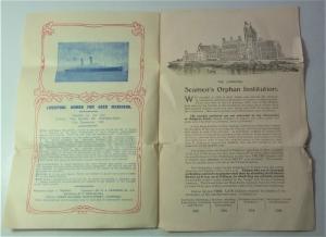 1909 Liverpool Homes For Aged Mariners Pamphlet