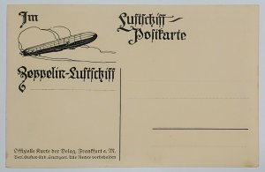 German View Blankenese Delag Zeppelin Luftschiff Airship Official Postcard W10