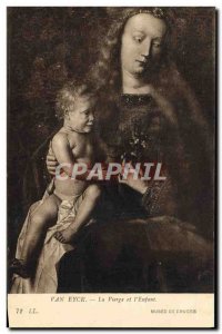 Old Postcard Van Eyck The Madonna and & # 39Enfant Museum Bruges