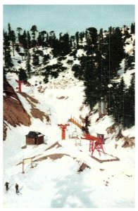 Ski Lifts in the Sierra Mountains California Postcard 54300