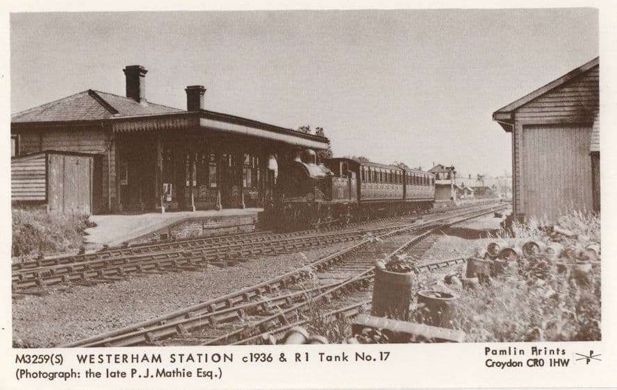 Westerham Tank Train Railway Station in 1936 Postcard Topics