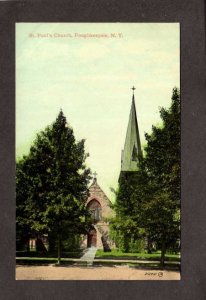 NY St Paul's Paul Church Poughkeepsie New York Postcard