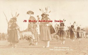Native American Indians, RPPC, Dancing at San Ildefonso New Mexico