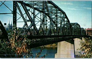 Postcard Bridge Between Madawaska Maine and Edmundston New Brunswick