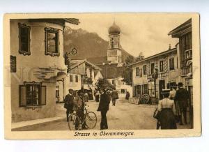 191419 GERMANY OBERAMMERGAU street Vintage postcard