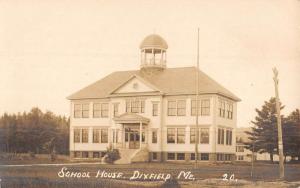 Dixfield Maine School House Real Photo Antique Postcard K45396