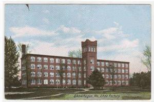 Shoe Factory Showhegan Maine 1905c postcard