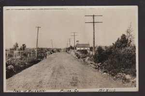 Worcester WISCONSIN RPPC 1913 MAIN STREET Road Work GHOST TOWN? nr Prentice KB