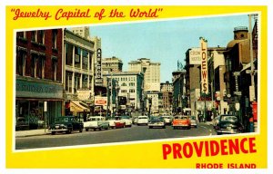 Postcard SHOPS SCENE Providence Rhode Island RI AT5240