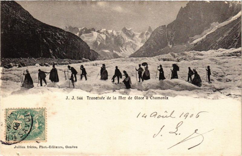 CPA Traversée de la Mer de Glace CHAMONIX (337439)