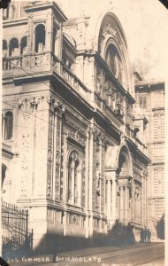 Postcard Real Photo Basilica Santa Maria Immacolata Religious Genova Italy RPPC