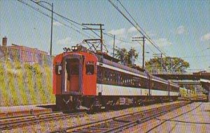 Canadian National Railway Electric Commuter Cars At Mount Royal 1970