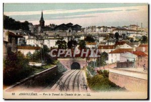 Old Postcard Angouleme Towards Tunnel railway