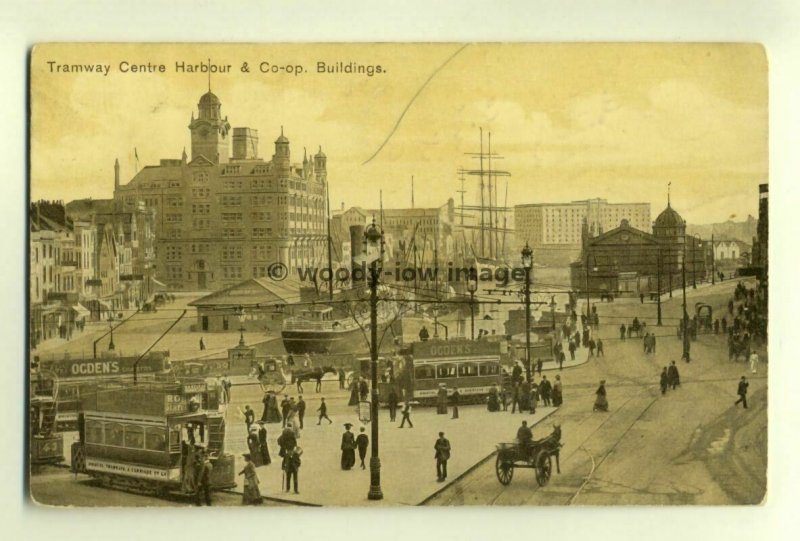 tp5888 - Bristol - The Tramway Centre Harbour & Co-op Buildings - Postcard