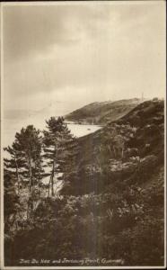 Bec Du Nez Jerbourg Point Lighthouse Giernset Real Photo Postcard